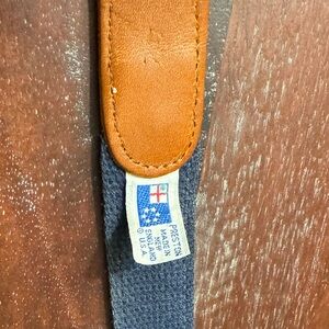 Preston mens canvas and leather whale belt